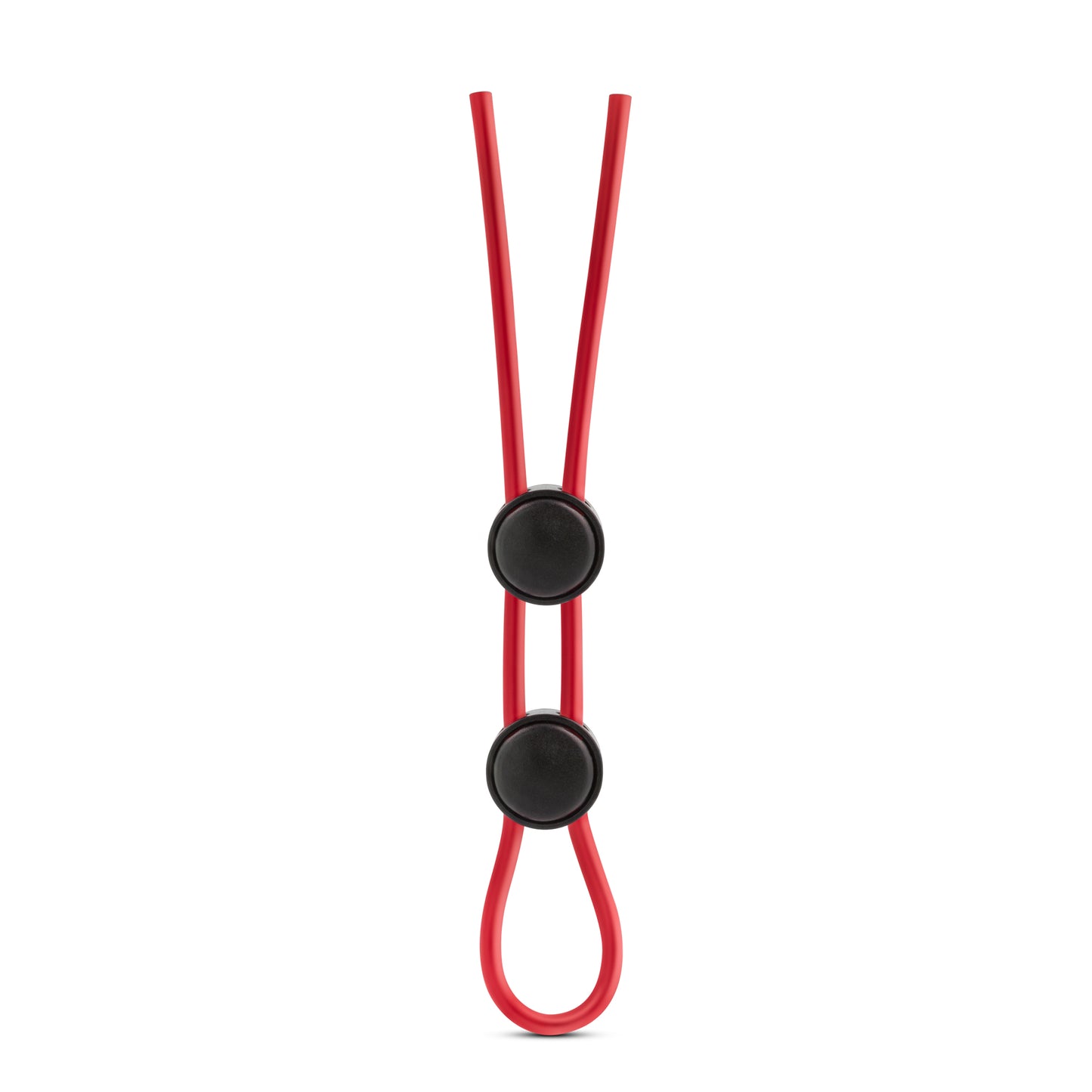 "Stay Hard - Silicone Double Loop Cock Ring - Red BL-32098"